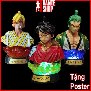 Mô hình Figure One Piece Tượng Bán Thân Luffy - Zoro Led RPG FullBox