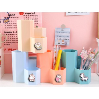 Ống cắm bút nhựa nhiều ngăn ngựa thần CBTI35 ống đựng bút unicorn ống cắm bút cute dễ thương