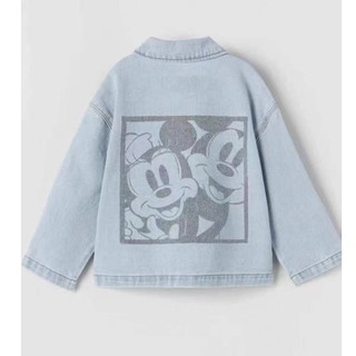 Áo khoác jean sơ mi ZR Mickey xanh