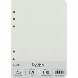 Ruột giấy refill sổ còng Dot Grid A5 Klong - 100 tờ; MS: 997