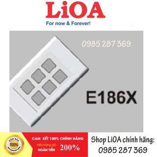 Mặt 6 lỗ LiOA chính hãng, Nhựa TRẮNG, tiếp điểm ĐỒNG