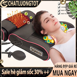 Gối massage mát-xa cổ vai gáy eo hông 20 đầu, đa năng có gồm túi khí và túi thảo dược FU201