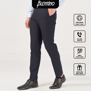 Quần Tây Nam Blentino Màu Đen, Dáng Ôm Vừa, Chất Liệu Ít Nhăn, Thoáng Mát,  Form Reguler RQD02 (2)
