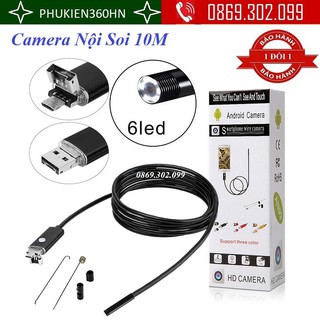 [Mã 253ELSALE hoàn 7% đơn 300K] Camera Nội Soi Chống Nước Hỗ Trợ Android, PC, Laptop Dài 10M