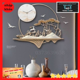 [ HÀNG CAO CẤP ] Đồng Hồ Trang Trí Nghệ Thuật Phong Cách Mới Họa Tiết Thiên Nhiên DH 2029 ( BH 3 Năm)