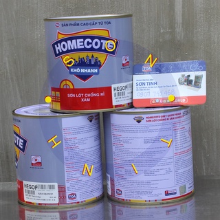 SƠN CHỐNG RỈ TOA HIỆU HOMECOTE màu đỏ , xám 800ml ~ 1kg4