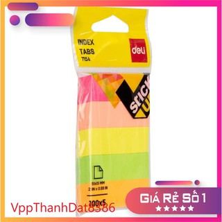 (Sale) 1 tệp Giấy nhớ phân trang Deli 5 màu - E7154
