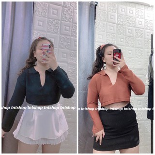 Áo Cổ V tay dài [ TNT Shop Bigsize 60kg - 90kg ] Ảnh thật 100%