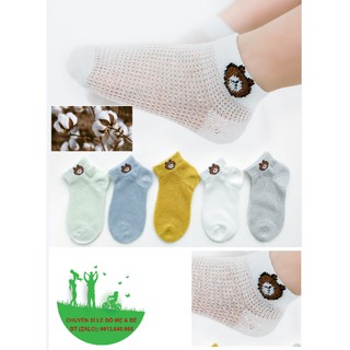 [SIÊU PHẨM] SET 5 ĐOI TẤT VỚ HÌNH MẶT GẤU CHO BÉ TRAI BÉ GÁI TỪ 0- 2 TUỔI