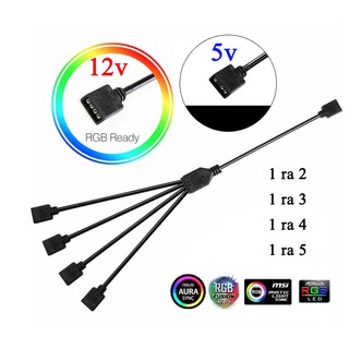 Dây chia RGB 12v 4-pin và dây chia ARGB 5v 3-pin - Mở rộng chân cắm đèn RGB