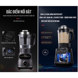 [Mã ELHA22 giảm 6% đơn 300K] MÁY LÀM SỮA HẠT XAY NẤU TỰ ĐỘNG CHEF&amp;CHEF CH90 NÚT XOAY CẢM ỨNG CÔNG SUẤT MẠNH MẼ