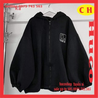 áo khoác hoodie chun tay thời trang thu đông nam nữ - nỉ bông Dor-hai mặt form rộng, unisex, freesize dưới 55kg ulzzang
