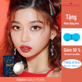 Kính áp tròng 1 tháng Ann365 màu vàng kim Touch Gold Pearl đeo siêu êm đeo 12h