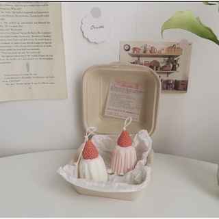 Nến Thơm Bánh Pudding Dâu Tây