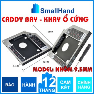 Caddy Bay nhôm 9.5mm - Sata3 cho SSD và HDD 2,5” – Khay ổ cứng thay thế ổ DVD