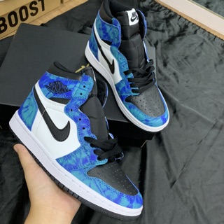 (fullbox +bill) Giầy Jordan 1 tie dye xanh cao cấp