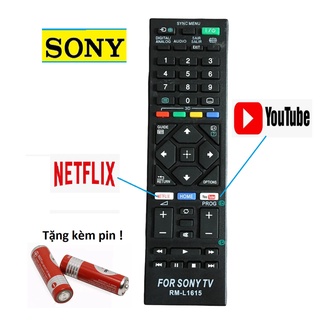 Điều khiển tivi sony RM-L1615 có nút YOUTOBE và NETFLIX hàng mới 100%
