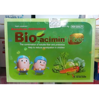 Bioacimin gold FIBER rau giảm táo bón cho trẻ hộp 30 gói (bio acimin fiber)