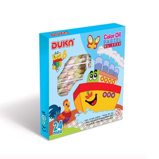 Sách - Bút sáp dầu 24 mầu - Hộp giấy
