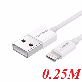 Cáp Lightning ra Usb 0.25M có chíp MFI chính hãng US155 Ugreen 80312 80313 80315