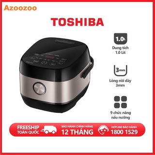 Nồi Cơm Cao Tần Toshiba RC-10IX1PV -1.0L-Lòng Nồi Dày 3mm Chống Dính,Cảm Ứng Nhiệt 3D-Hàng Chính Hãng, Bảo Hành 12 Tháng