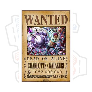 Poster truy nã Charlotte Katakuri ver 4 - One Piece