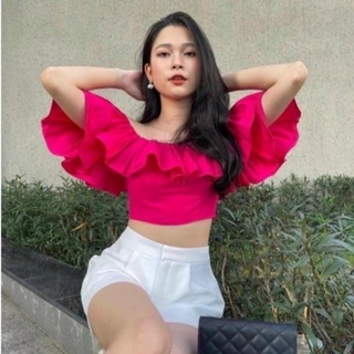 [Hàng Đẹp] Áo Thô Trễ Vai Tay Phồng MC