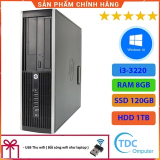 Case máy tính để bàn HP Compaq 6300 SFF CPU i3-3220 Ram 8GB SSD 120GB HDD 1TB Tặng USB thu Wifi, Bảo hành 12 tháng