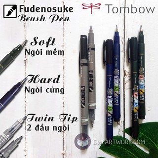 Bút Viết Thư Pháp Tombow Fudenosuke - Calligraphy - Brush Lettering
