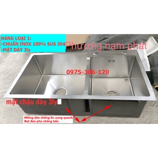 [LOẠI 1] Chậu Rửa Chén Bát INOX SUS 304 N7 8245 NA.GRAND HÀNG CAO CẤP NHẤT MẶT DÀY 3LY HÀNG BAO XÀI