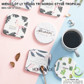 MIẾNG ĐẾ LÓT NHỎ TRANG TRÍ INS TROPICAL STYLE CHỤP ẢNH SẢN PHẨM DDC-129a,b,c,d