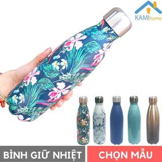 Bình giữ nhiệt inox giữ nóng lạnh hình Chai nước cá tính 500ml bình cốc inox cao cấp mã 22032