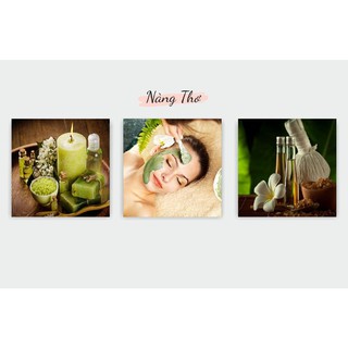 BỘ TRANH CỨNG 3 TẤM SPA THẨM MỸ PHUN XĂM_NÀNG THƠ DESIGN