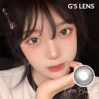 Lens Mắt Kính Áp Tròng Màu Đen Vân Nhũ OD-5933 Lens Black Hot Douyin Size S 14.2mm Có 0 Đến 6 Độ