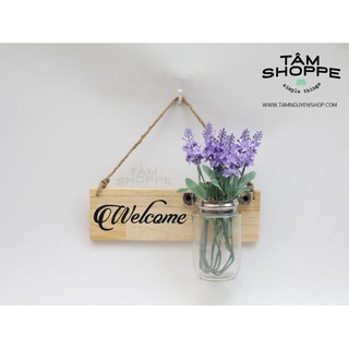 Bảng welcome hủ thủy tinh cắm hoa Nhỏ