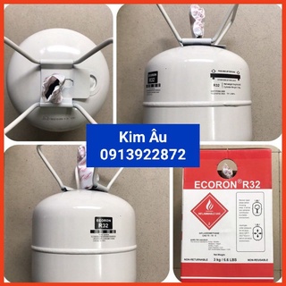 Gas lạnh điều hòa R32 ECORON (3.0 Kg / bình )⚡Sẵn Hàng⚡Môi chất lạnh R32 ECORON dùng cho điều hòa,kho lạnh