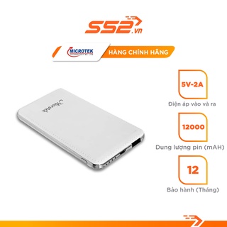 Pin Sạc Dự Phòng 10.000mAh Microtek MT-1003 - 2 Output/ 1 Input - Bảo Hành Chính Hãng