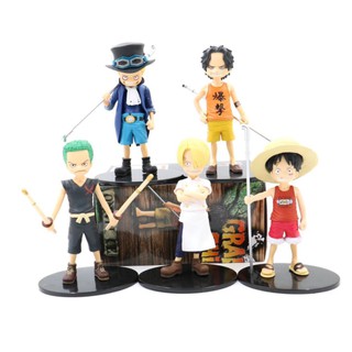 [Full Box] MÔ HÌNH CHIBI ONEPIECE 5 NHÂN VẬT LUFFY SANJI ROJO SABO ACE