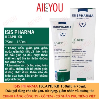 [TEM CTY] ISIS PHARMA ILCAPIL KR 150mL &amp; 75mL - Dầu gội cho da đầu gàu, giảm rụng tóc.