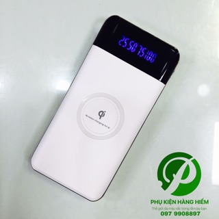 Sạc dự phòng không dây QI 10.000 mAh có đèn led