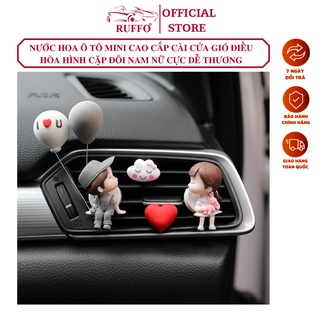 Nước Hoa Tinh Dầu Thơm Ô Tô Mini Cao Cấp Gắn Cửa Gió Điều Hòa Hình Cặp Đôi Nam Nữ Đáng Yêu - Phụ Kiện Xe Hơi Ruffo