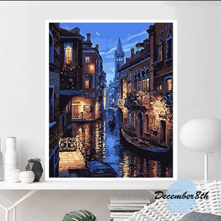 Tranh Sơn Dầu Số Hóa Tự Tô December8th Đêm Trên Venice VNĐ