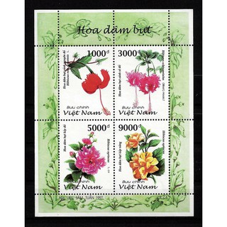Tem sưu tập MS 761 Block Tem Việt Nam Hoa Dâm Bụt 1997