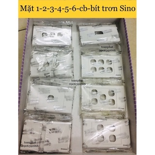 Mặt 1-2-3-4-5-6 công tắc+mặt cb+mặt bít trơn Sino