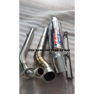 Pô K1 - kèm cổ 2 khúc inox 304 gắn xe Dream/ Wave/ Sirius/ Cup/ Axelo/ Elegant/ Jupiter/ Future