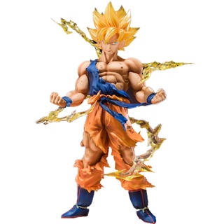 Mô hình Dragon ball - Mô hình 7 viên ngọc rồng son goku ss cao 17cm bằng nhựa PVC cao cấp