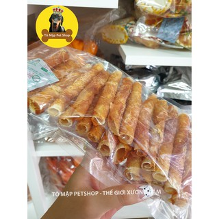 XƯƠNG GẶM LÕI DA BÒ ỐNG CHO CHÓ GẶM SẠCH RĂNG