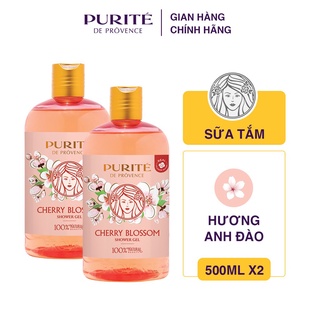 Combo 2 Sữa Tắm Thiên Nhiên Hoa Anh Đào Purité 500ml/chai