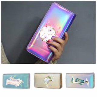 Ví cổ trang hologram VHI33 ví dẹt thời trang nhiều ngăn ví dáng dài cute dễ thương