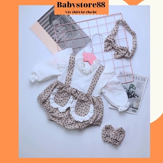 Bodysuit cho bé BABYSTORE88 - bộ body dài tay thu đông bé gái sơ sinh 0.1.2 tuổi thiết kế cao cấp V64